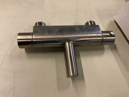 Rubinetto termostatico per bagno-doccia in acciaio inox