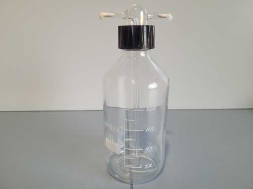 PYREX - 1000 ml - Gas scrubber bottle with screw cap, graduated