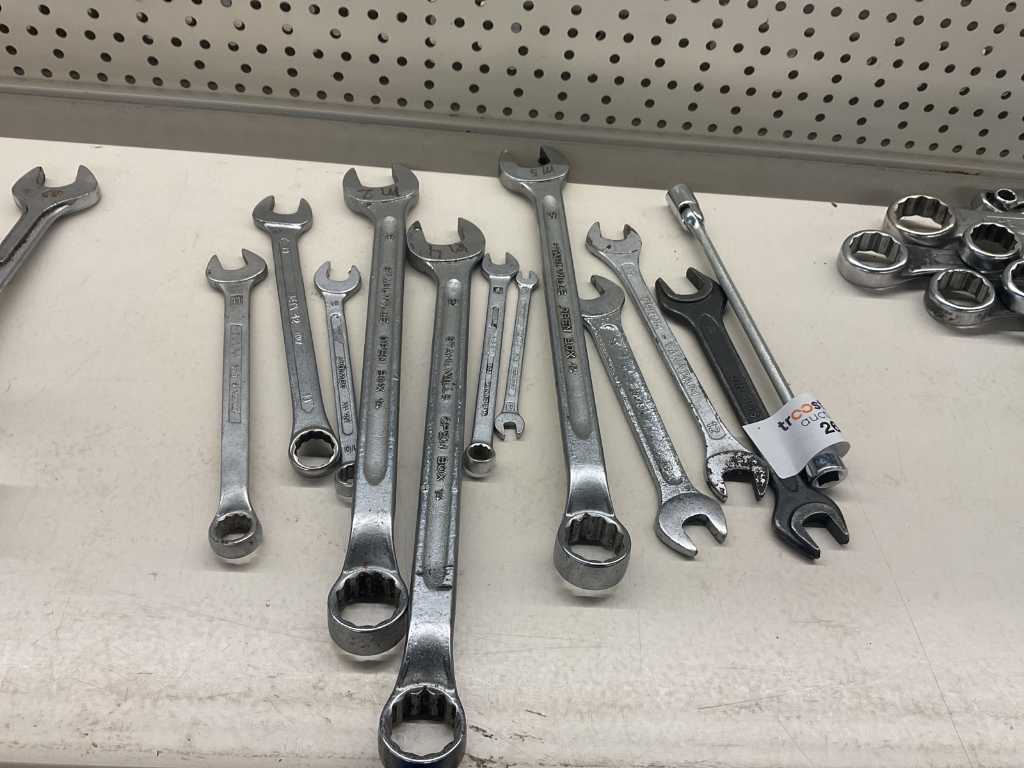 Spanner and ring wrench (12x)