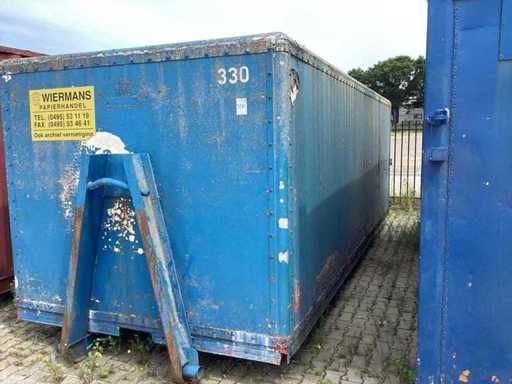 Podnośnik hakowy do składania kontenerów na odpady