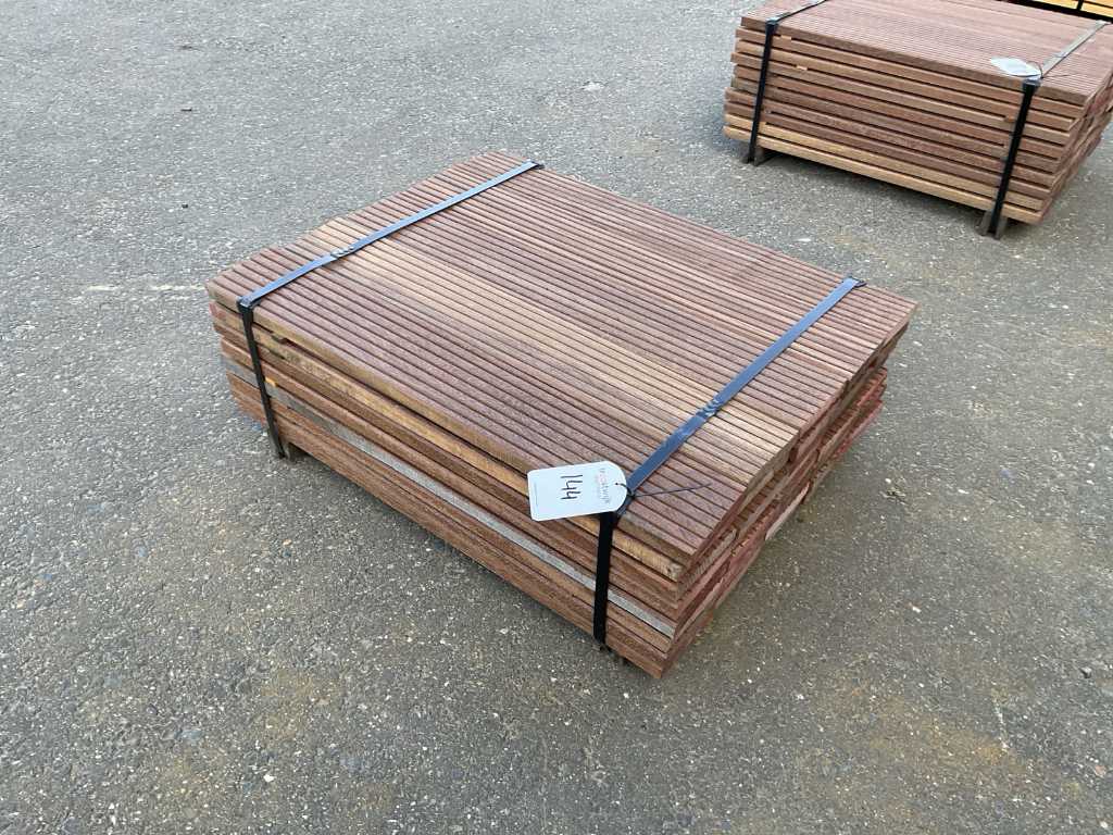 Paquet Lame de terrasse en bois dur raboté (Azobé)