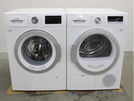 Bosch Series|6 i-Dos EcoSilence Drive Exclusive Waschmaschine & Bosch Series|4 Exclusive Trockner