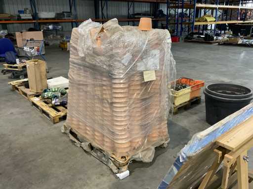 Partij terracotta bloempotten