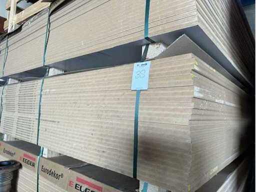 Mdf 1950 x 2070 x 16 mm. Eichenweiß mit Maserung (25x)
