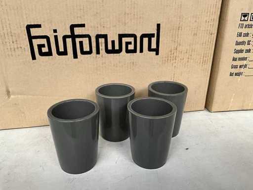 Tasse Fair Trade en céramique « épaisse » Piet Hein Eek gris 10 cm de haut (142x)