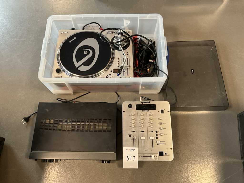 Gemini PDT-6000 Giradischi Digitale con Mixer e Amplificatore