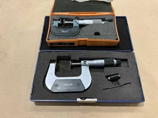 Mitutoyo / Holex Disc Buitenmicrometer (2x)