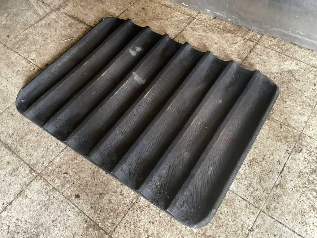 Lot bakery baking trays for baguettes