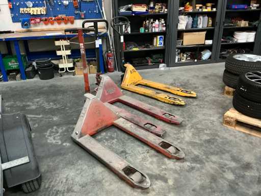 Hand hydraulische palletwagen (2x)