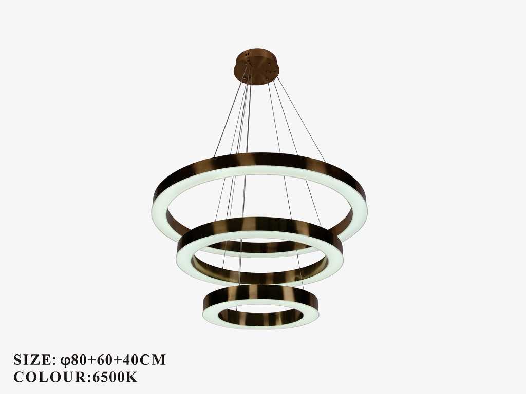 Lampadari LED - 3 colori - telecomando - Dimmerabile - Art.nr. (P7075/40+60+80)