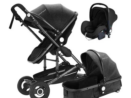 Trio Poussette 3en1 739BH Anthracite - 0m+