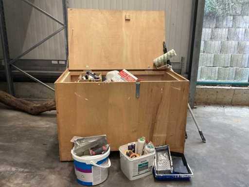 Narzędzia do malowania pudełek malarskich.