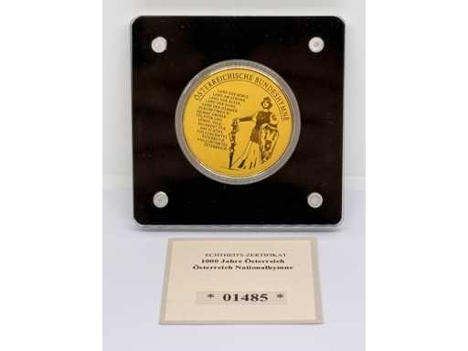 1/200 oz 999 Fine Gold Austria Imnul Național