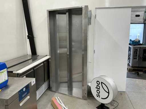 Dismantled stainless steel extractor hood