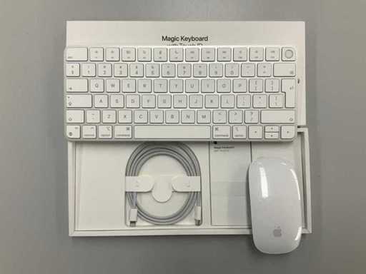 Apple - Clavier Magic QWERTY avec Touch ID et Magic Mouse