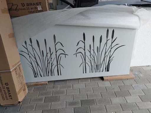 1 x NOWY element ekranu prywatnego z motywem stroiku w szaro-białym kolorze.