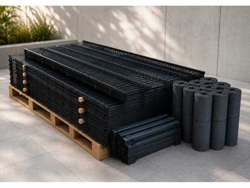 D | Double bar mesh fences, garden gates and privacy screens - no reserve price