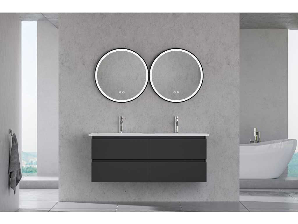 Karo - 64.0025 - Zestaw mebli łazienkowych wraz z umywalką z lustrem 2xLed.