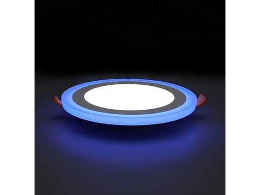 Panneau LED – Bleu/Blanc – 24W (18W + 6W) – Marche/Arrêt (x20)