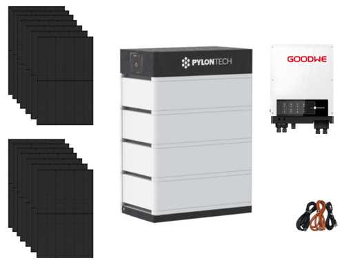 Jinko – Set aus 14 Solarpanels (440 wp) – Hybridwechselrichter – 14,2-kWh-Batterie