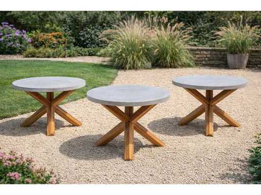 Set da 3 tavolini da caffè Paco Finesse per esterni