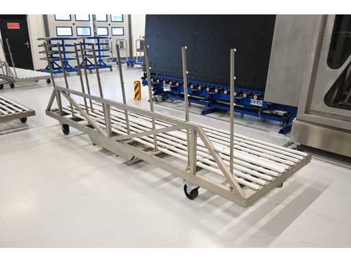 2018 Masévon OCC, 10-częściowy szklany wózek transportowy ze stali nierdzewnej