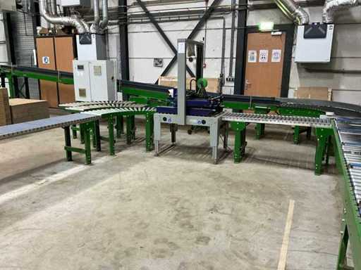 2021 YoungSunpack MH-FJ-1A dozensluitmachine met rollenbaan