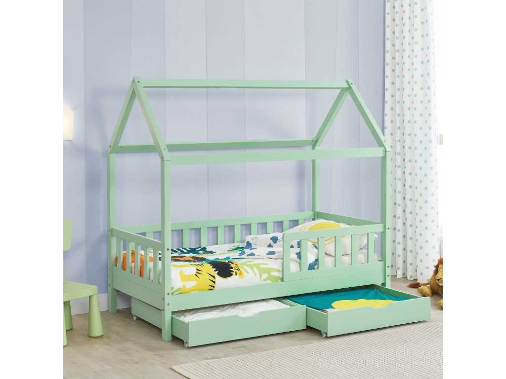 Children's bed 80 x 160 cm with 2-piece bed box