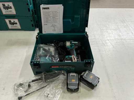 Makita DHP486RT3J Klop- en boorschroefmachine met lader en 3 accu’s