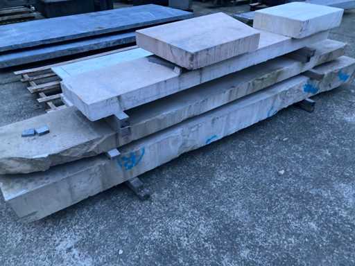 Lastre di pietra bianca borgognosa e marmo Rosé Aurore