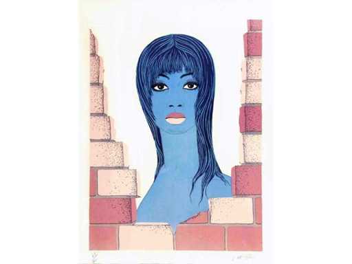 Felix Labisse - Through the wall - lithograph