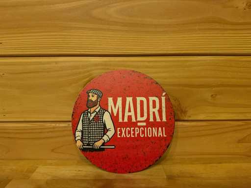 Metal advertising sign round 20cm