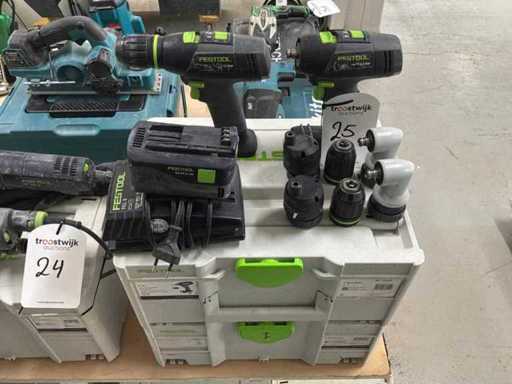 Śrubowa wiertarka Festool T18 (2x)
