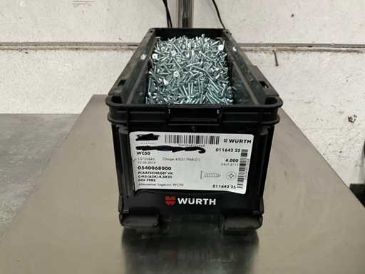 Würth 10,25 kg Vis de placement VK 4,2 x 25 pouces dans un contenant empilable