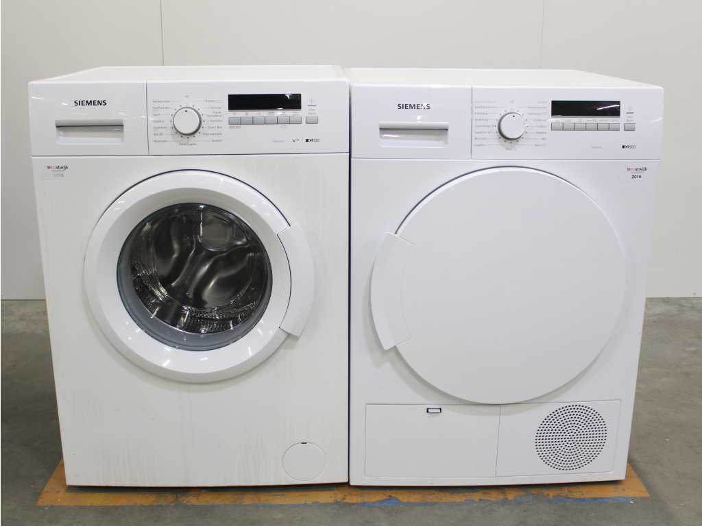 Siemens iQ100 iSensoric A+++ Mașină de spălat & Siemens iQ500 Uscător iSensoric