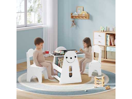 1 Children's Table with 2 Chairs, Children's Furniture