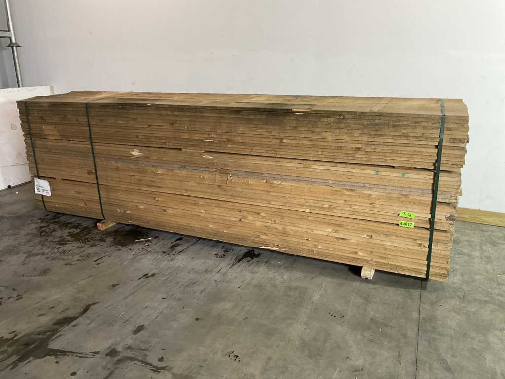 Vuren plank 390x22,5x2,4 cm (30x)
