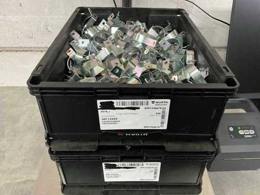 Würth 14.45 kg U-klem dubbele VZD-D38-NZG in stapelbare bak