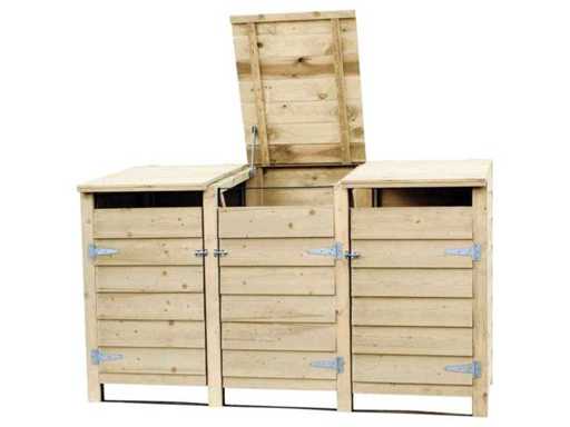 Armadio per container in abete "Tripel" - 90x225x129 cm