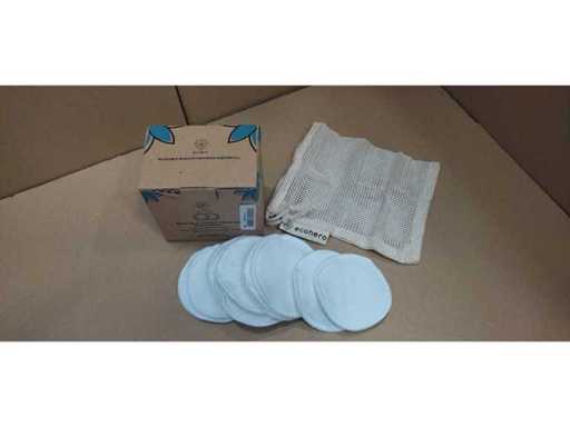 ecohero - Pack de recharge de serviettes de maquillage - 12 pièces chacune incluant la pochette à lessive (20x)