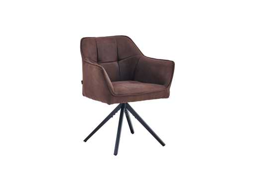 Colenis - Pearl Dining Chair - Set of 6 - Brown - Microfiber Fabric - Microfiber - Industrial