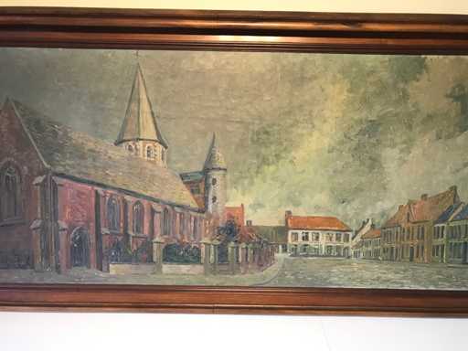Grande peinture historique Oostrozebeke, Juliaan Severin, 1927
