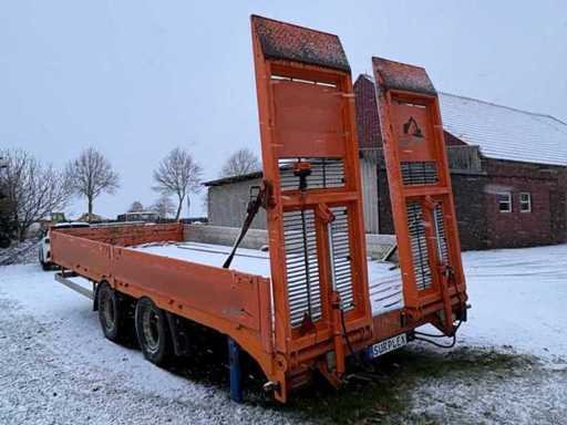 Rimorchio a scatola aperta LAFARO SDAH a scatola bassa / rimorchio per macchine con rampe