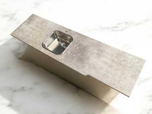 Keuken werkblad met rvs Franke spoelbak 220x60 cm