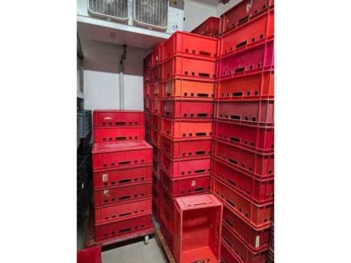 Set aus 20 Plastikboxen rot E2 (595 x 395 x 200 mm)