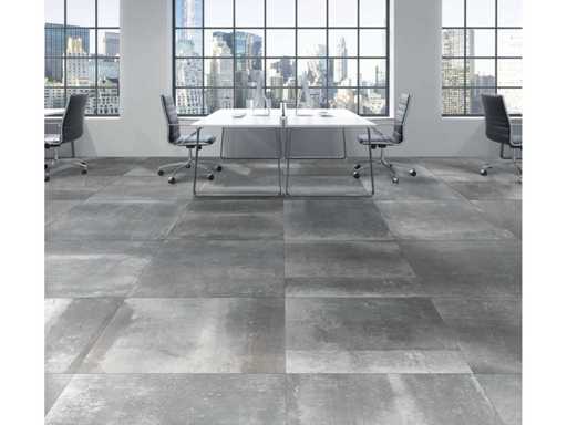 115,20m² Hemisphere Steel 80x80 rectifié, effet ciment, sloop and wall, Neuf emballé