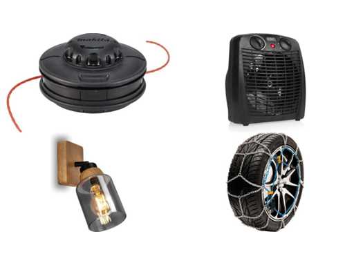 Thread head 2x2,7mm M10x1,25lh - 1911Y3-7 + Eden ED-7006 Electric heater + BRILONER - ROYK Lamp Black + Husky Butzi 110 Snow chains