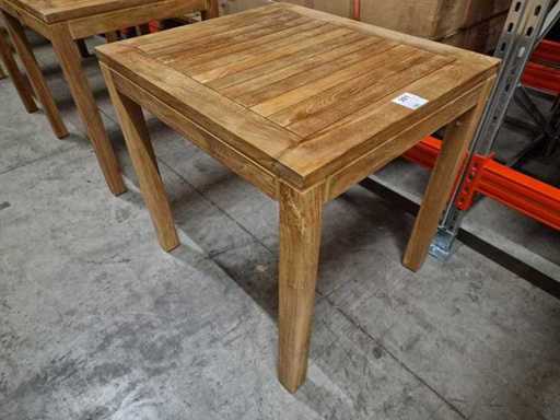 Quality Collection - Teak Tuintafel Francoise 70 x 80cm met Teak Blokpoten