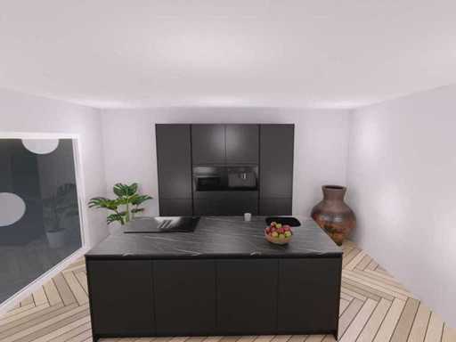 Nobilia Senso Lacquer, black premium matt Island