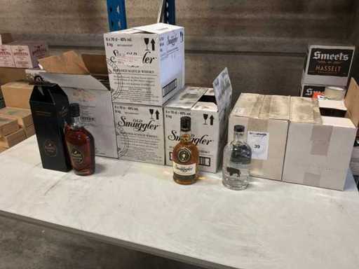 Lotto di whisky, gin e cognac